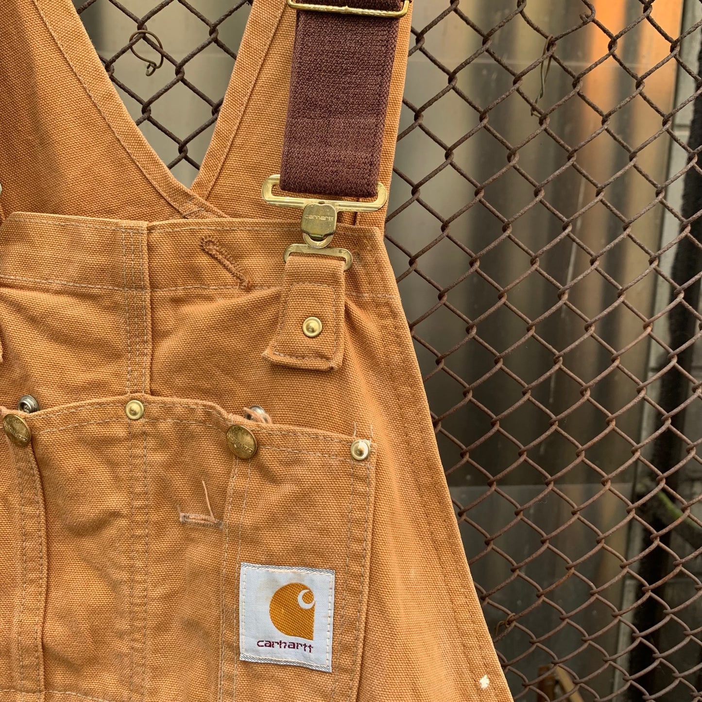 Carhartt Made in USA Brown Double Knees Overall