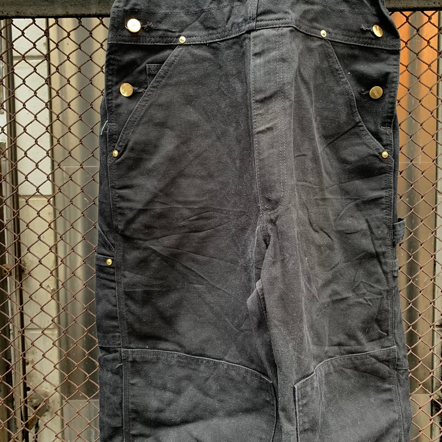 Carhartt Made in USA Black Double Knees Overall