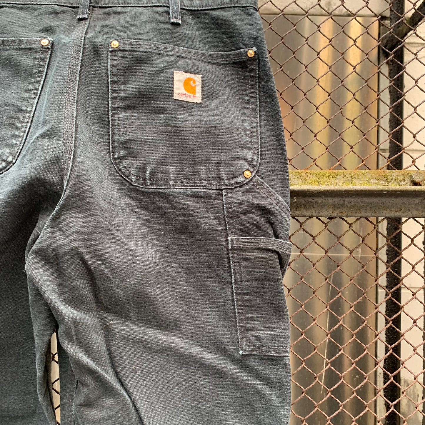 Carhartt Made in USA Black Double Knees Carpenter Pants