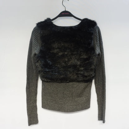 Vintage SimplyVera Vera Wang Gray FUr Cardigan