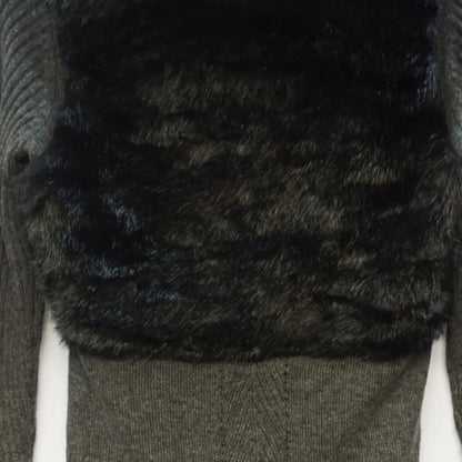 Vintage SimplyVera Vera Wang Gray FUr Cardigan Center