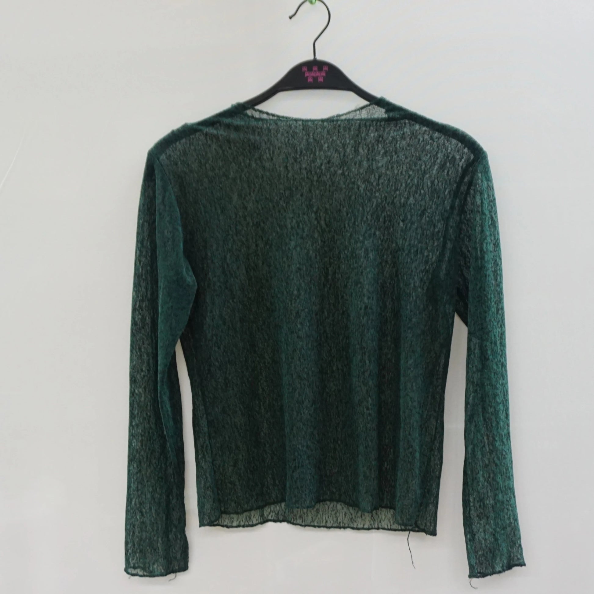 Vintage Dark Green Mesh Top