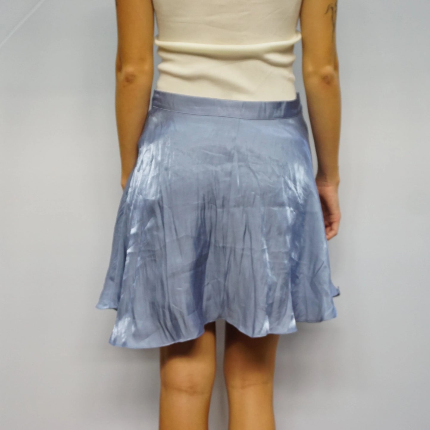 Vintage Blue Silky Skirt