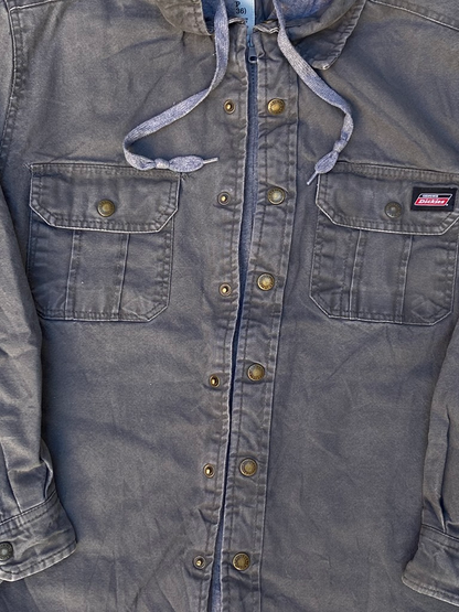 Vintage Dickies Hooded Duck Canvas Gray Work Jacket