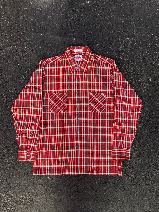 Vintage Dickies Red Plaid Flannel Shirt
