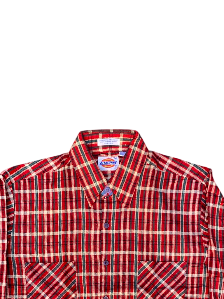 Vintage Dickies Red Plaid Flannel Shirt