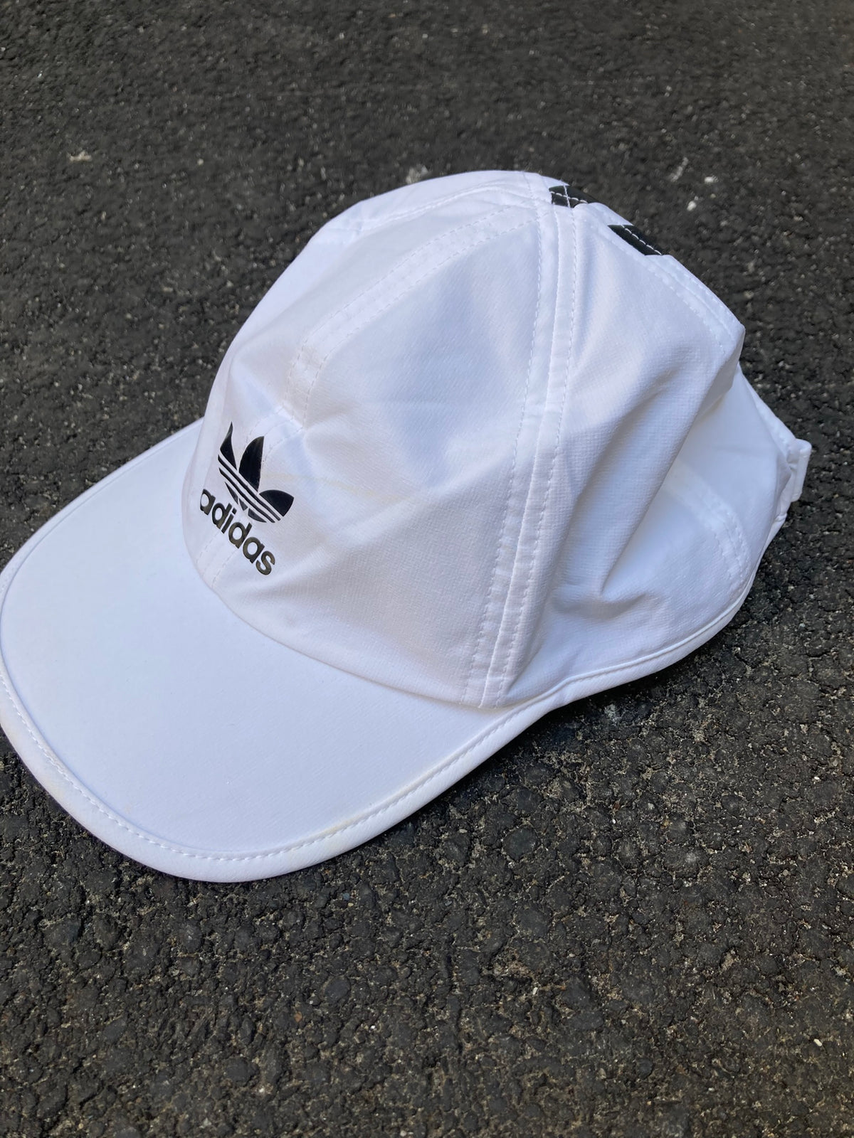 Adidas Originals White Lightweight Running Cap - Trefoil Logo Hat