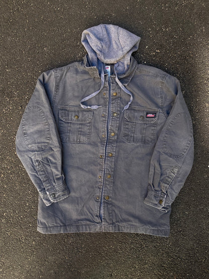 Vintage Dickies Hooded Duck Canvas Gray Work Jacket