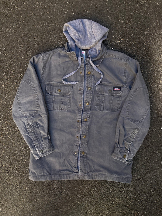 Vintage Dickies Hooded Duck Canvas Gray Work Jacket