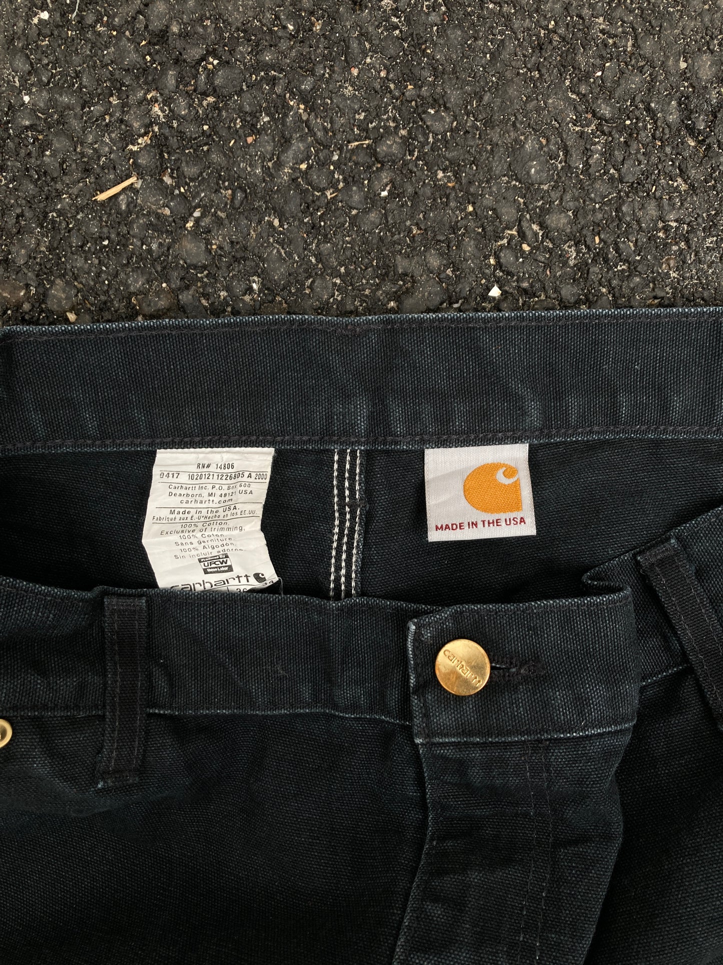 Vintage Carhartt Black Double Knee Made in USA Loose original fit Jeans