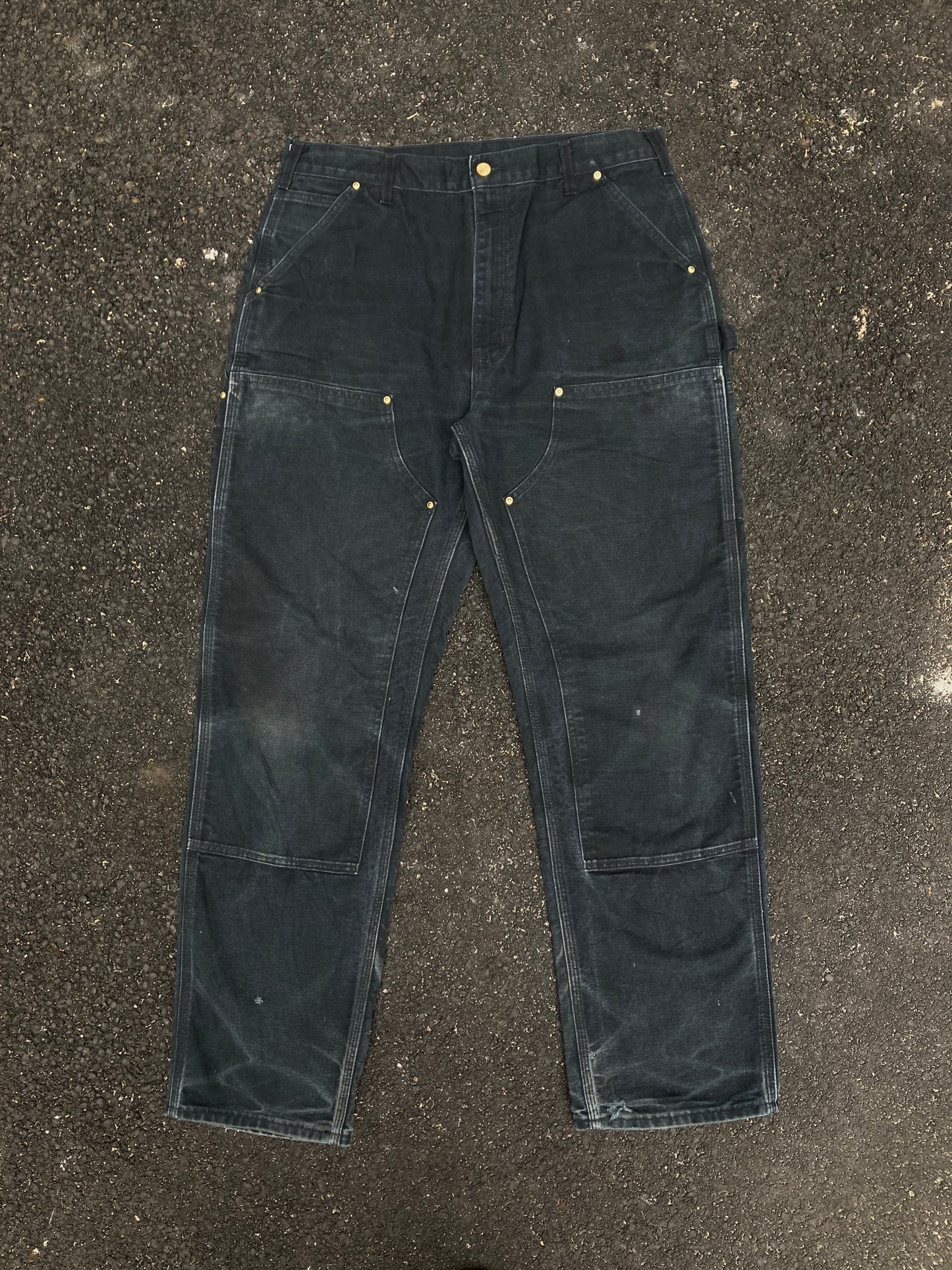 Vintage Carhartt Black Double Knee Made in USA Loose original fit Jeans