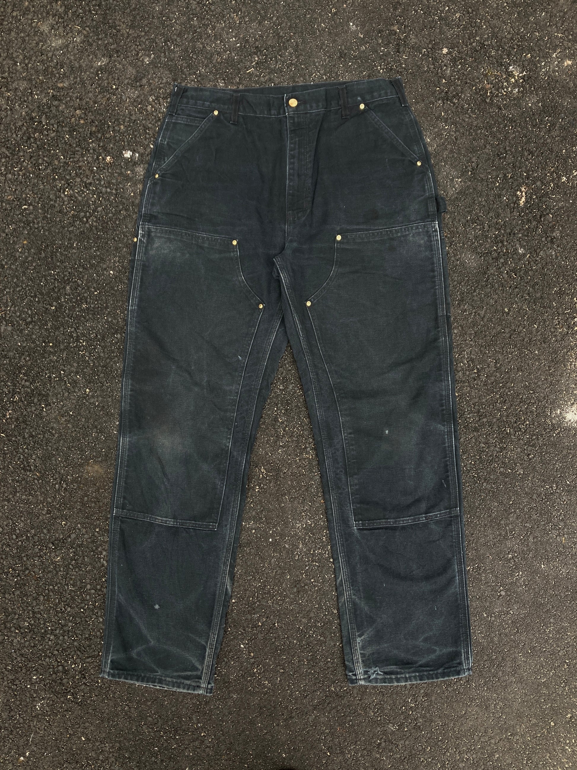 Vintage Carhartt Black Double Knee Made in USA Loose original fit Jeans
