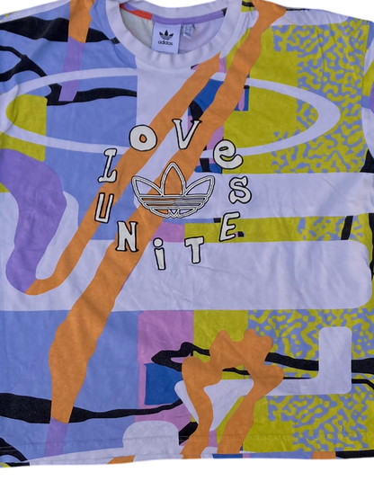 Adidas Love Unites Pride Pack Tee - Retro Abstract Graphic Shirt