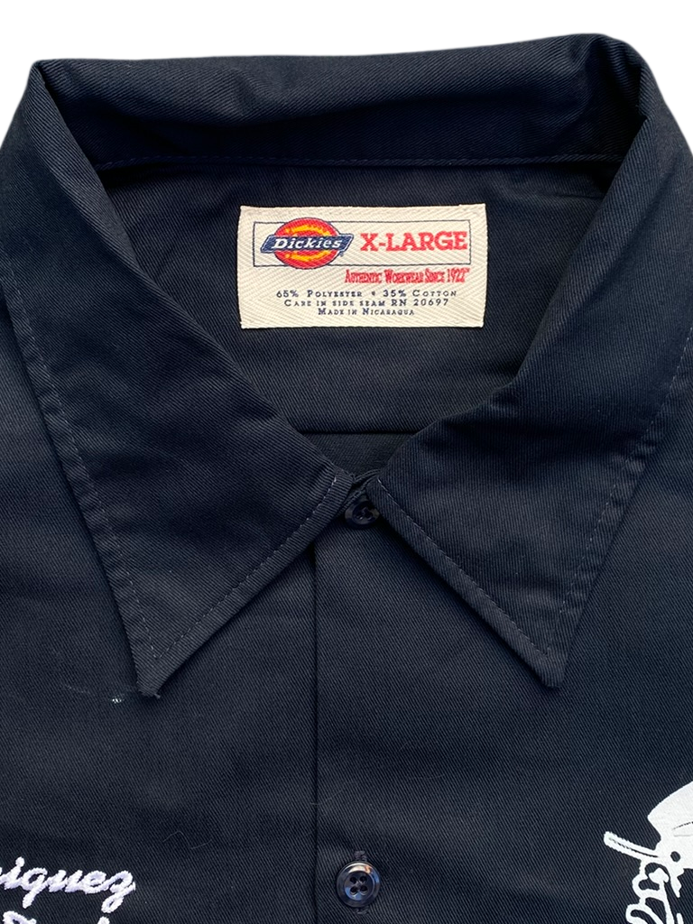 Vintage Dickies Work Shirt Eastwood Drumline Back Graphic Navy Shirt