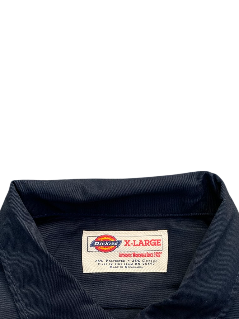 Vintage Dickies Work Shirt Eastwood Drumline Back Graphic Navy Shirt