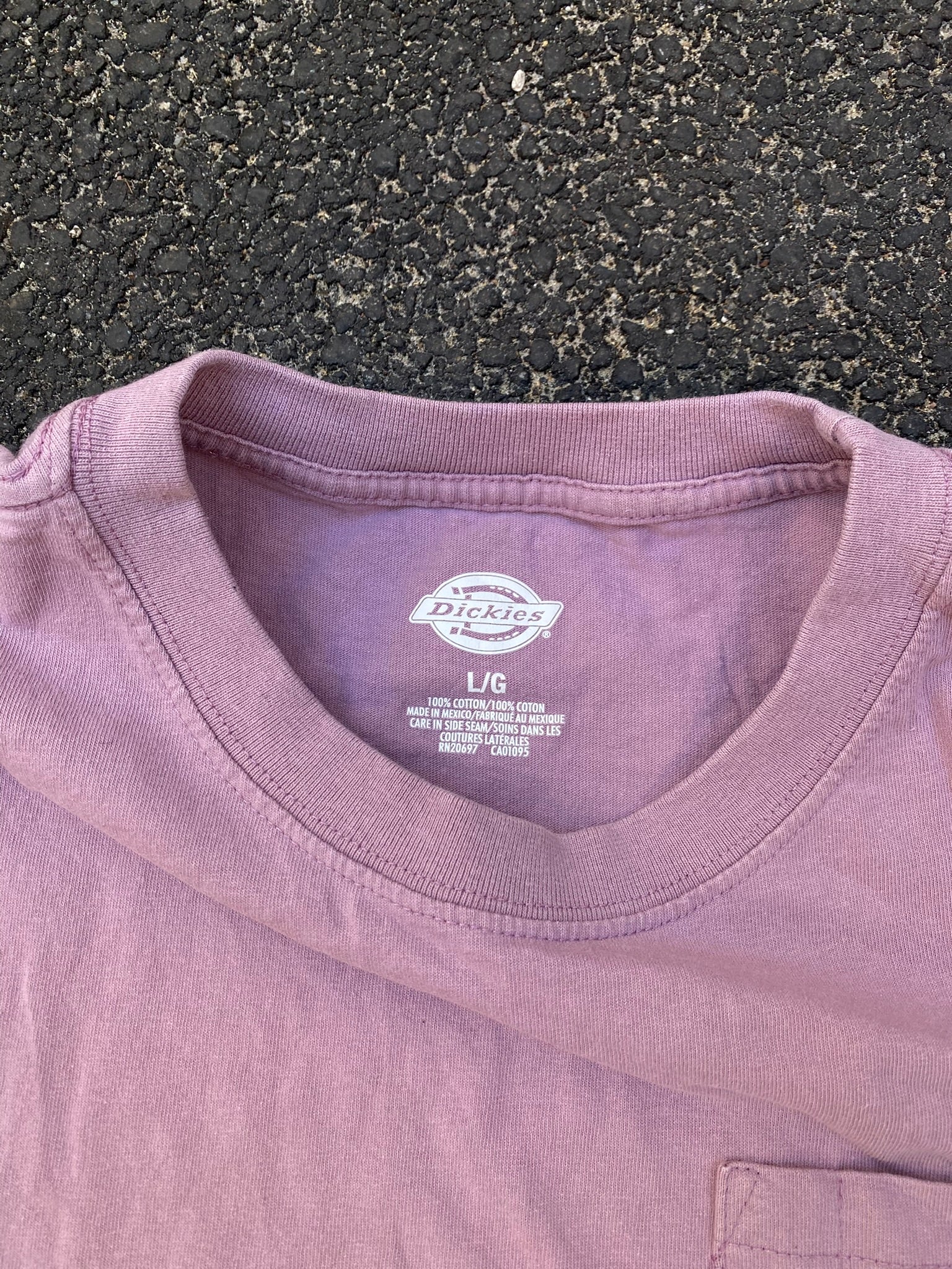 Dickies Pink Pocket Tee - XL - Heavyweight Cotton Boxy Fit
