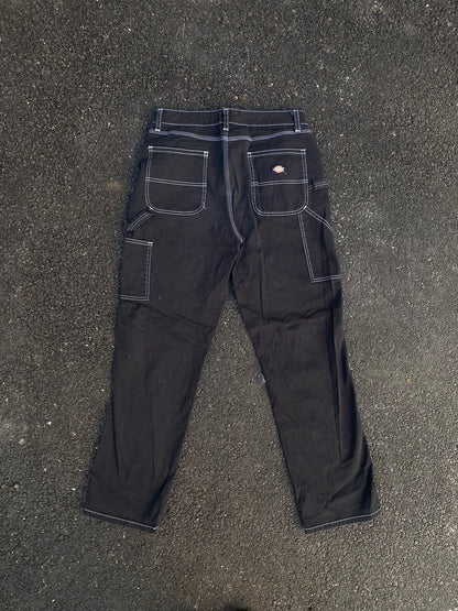 Dickies Contrast Stitch Carpenter Black Pants