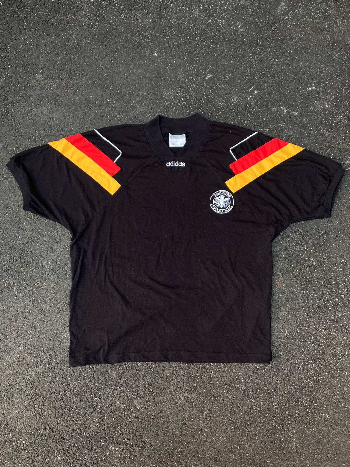 90s Adidas Germany Deutscher Fussball-Bund Black Tee