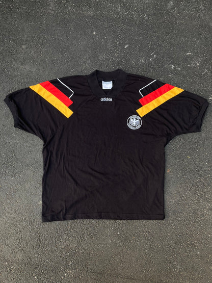 90s Adidas Germany Deutscher Fussball-Bund Black Tee