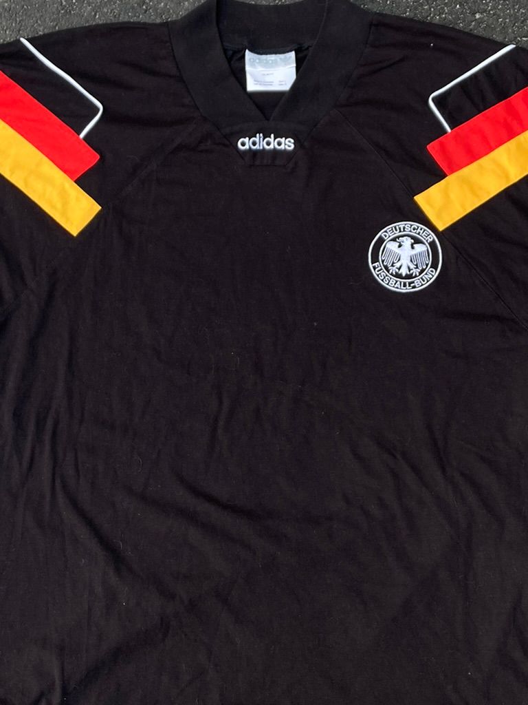 90s Adidas Germany Deutscher Fussball-Bund Black Tee