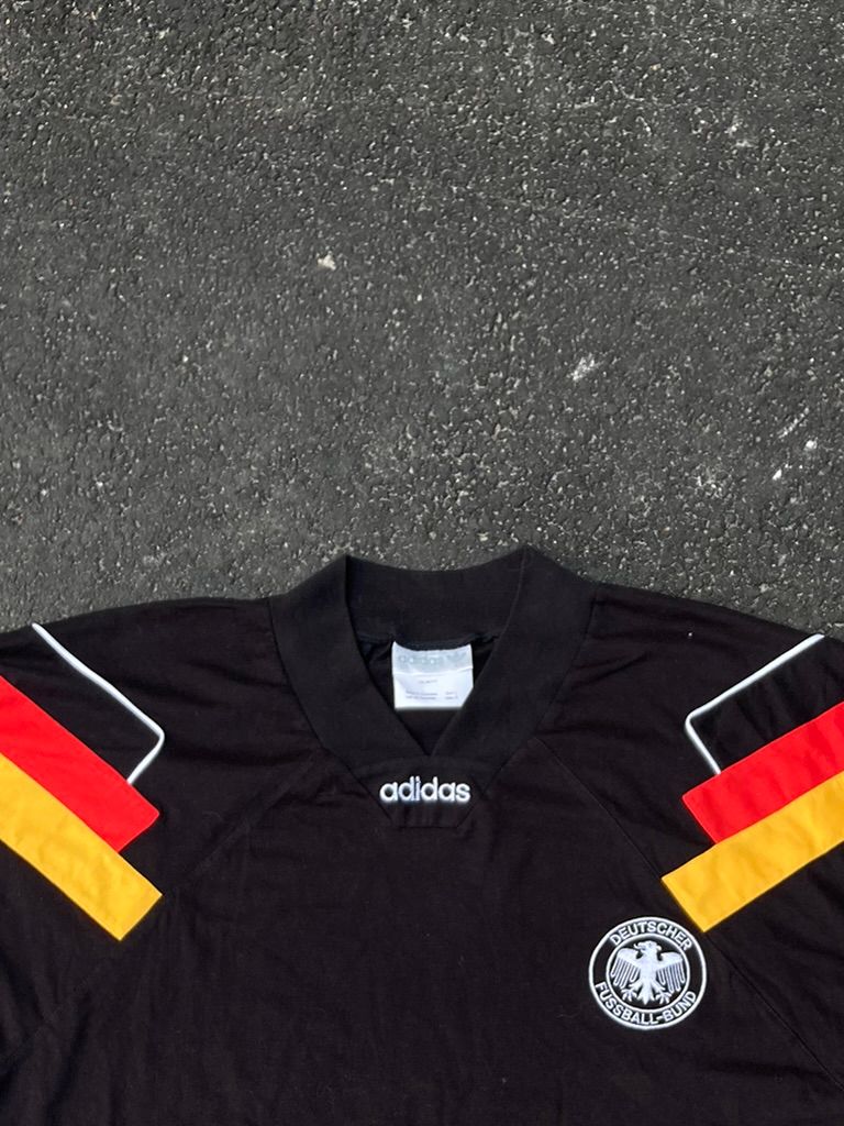 90s Adidas Germany Deutscher Fussball-Bund Black Tee