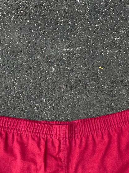 Vintage 80s Adidas Made in USA Red Trefoil Running Shorts