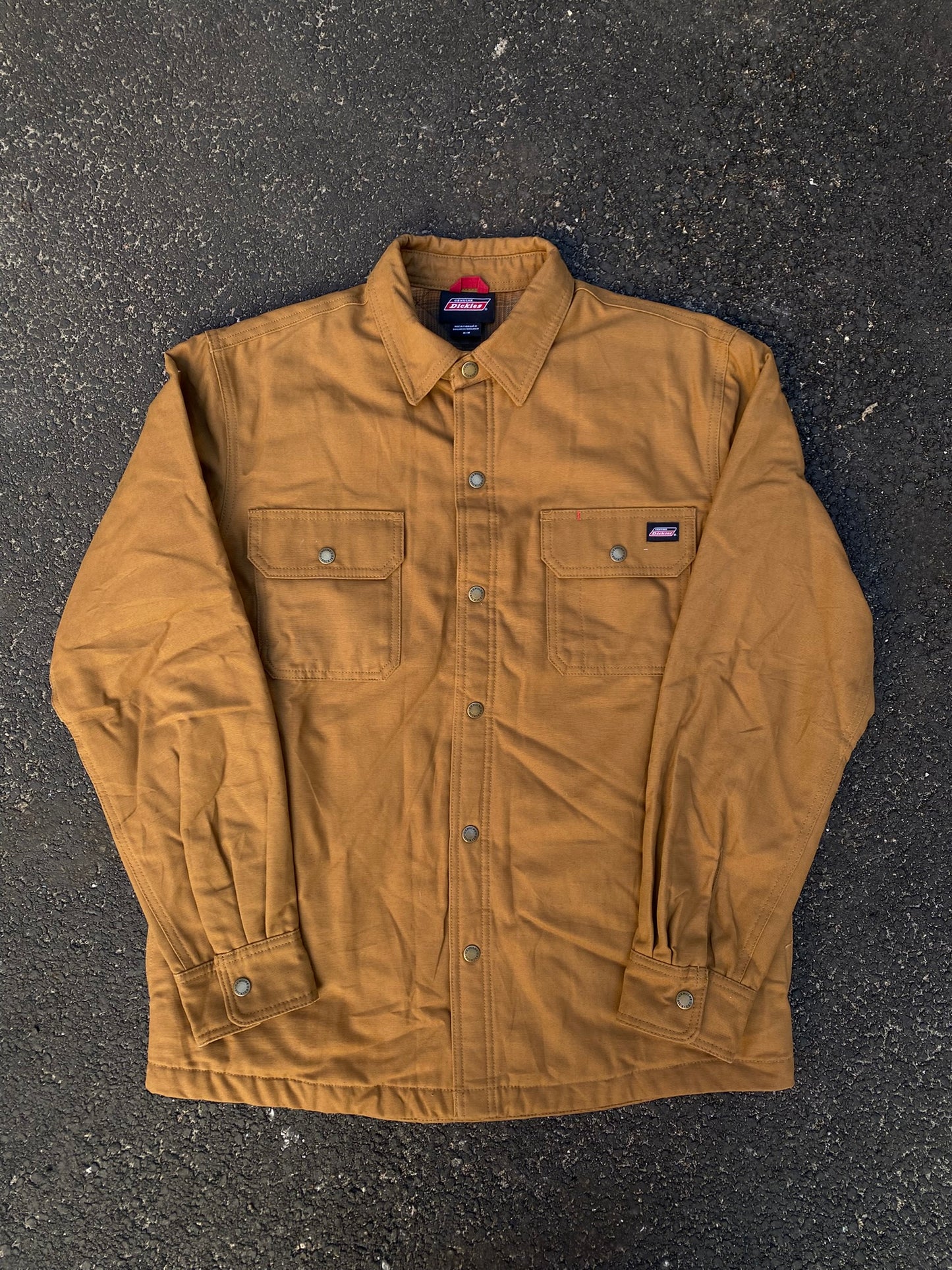 Vintage Dickies Lined Canvas Shirt Jacket - Brown Duck