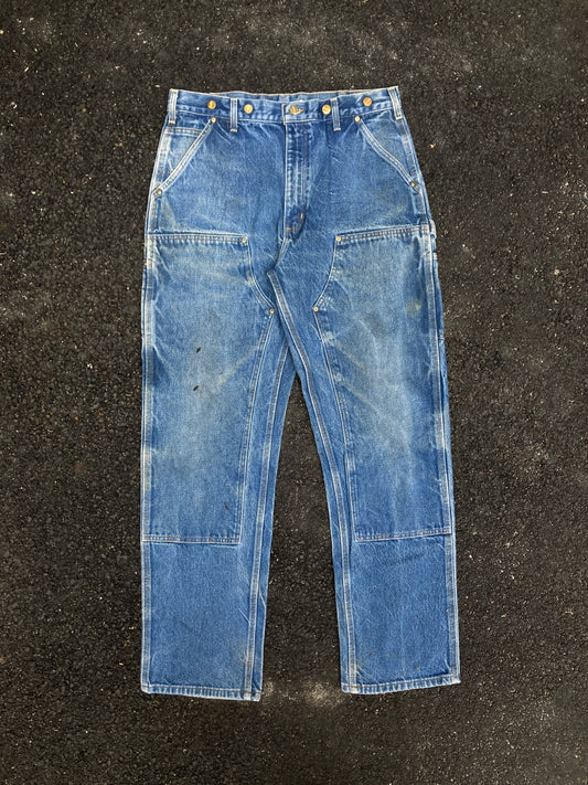 Carhartt Blue Double knee Dungaree fit