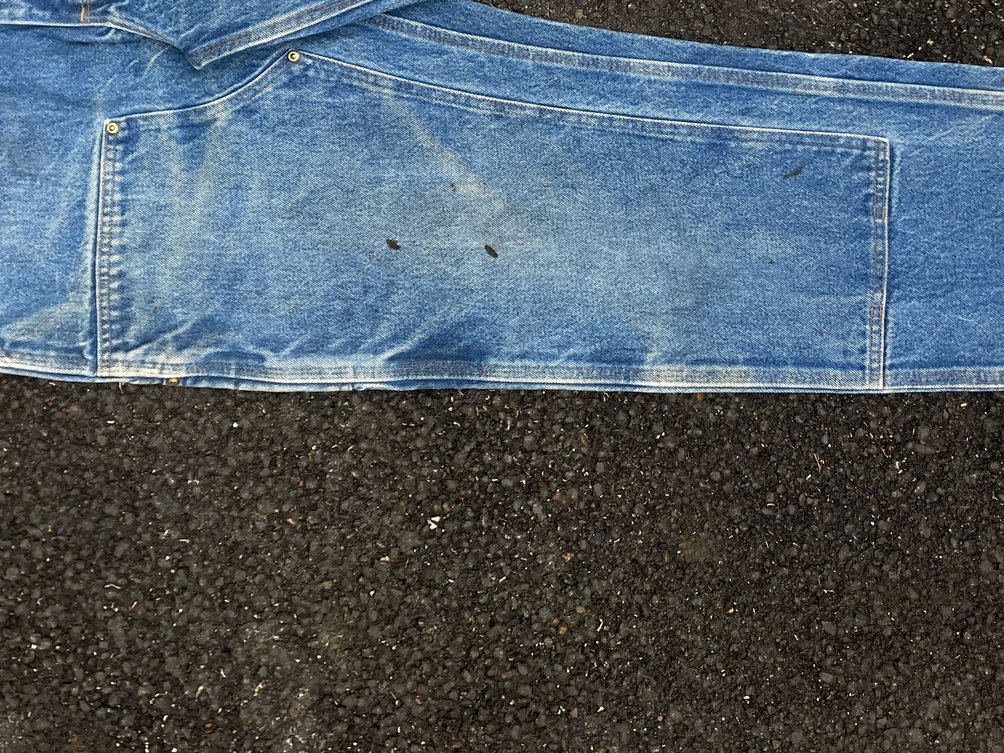Carhartt Blue Double knee Dungaree fit
