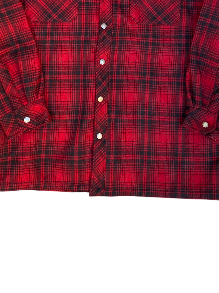 Dickies Quilted Lined Hooded Flannel Shirt Jacket - Red Plaid