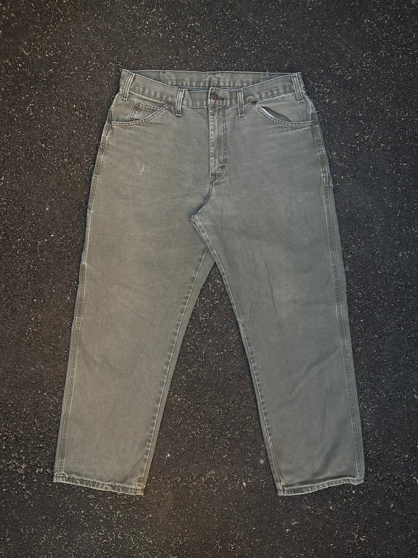 Dickies Carpenter Pants - Rinsed Moss Green