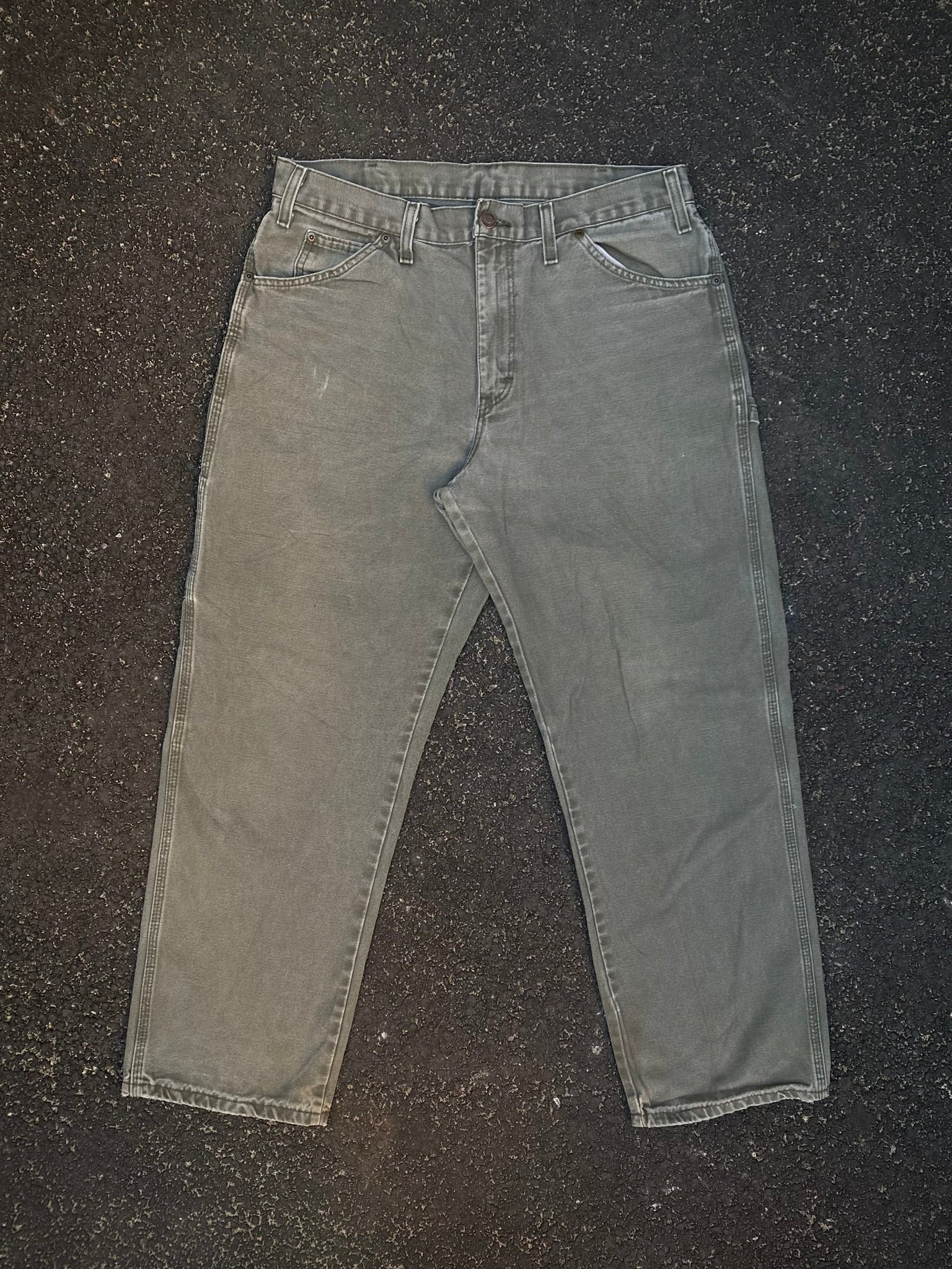 Dickies Carpenter Pants - Rinsed Moss Green