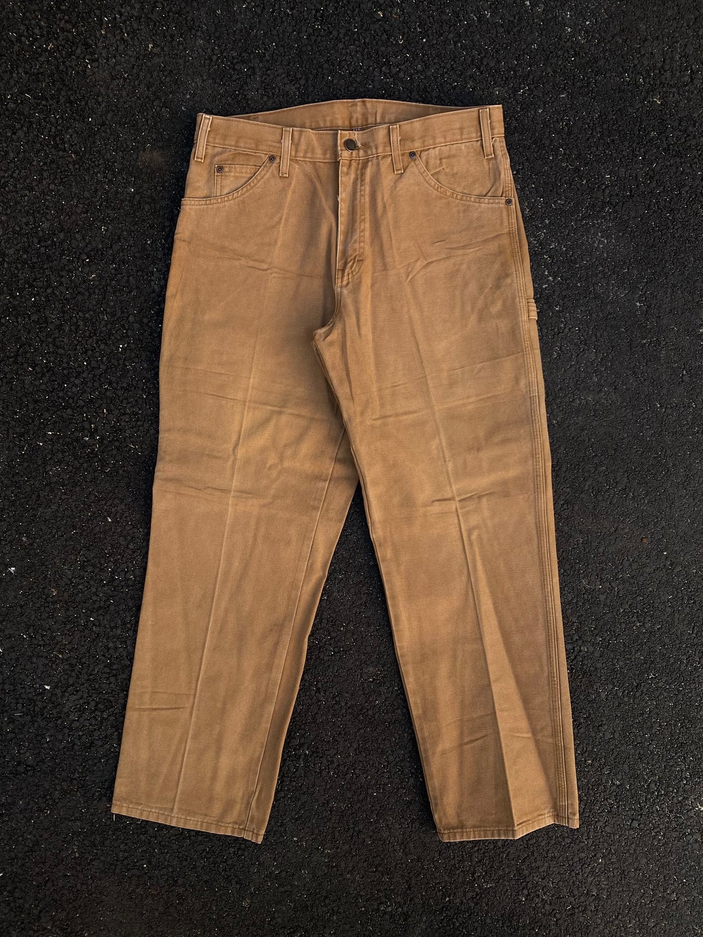 Dickies Duck Canvas Work Pants - Brown Carpenter