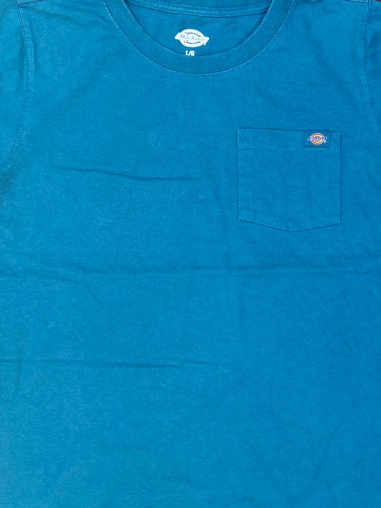 Dickies Teal Blue Pocket Tee - XL - Heavyweight Cotton Boxy Fit