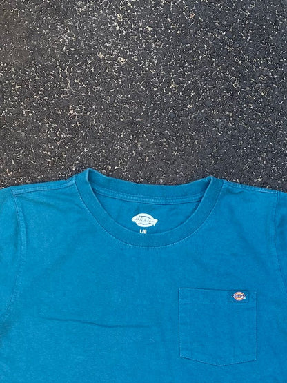 Dickies Teal Blue Pocket Tee - XL - Heavyweight Cotton Boxy Fit