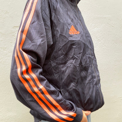 Blue and Orange Adidas Track Suit side