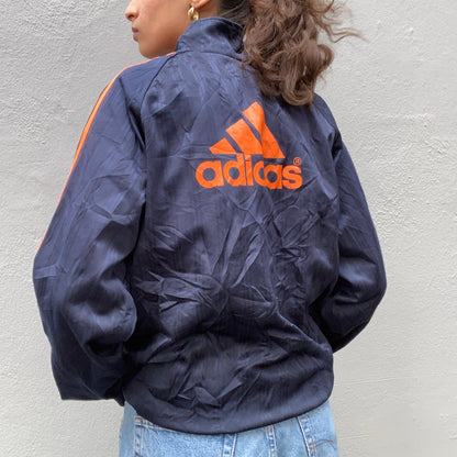 Blue and Orange Adidas Track Suit back