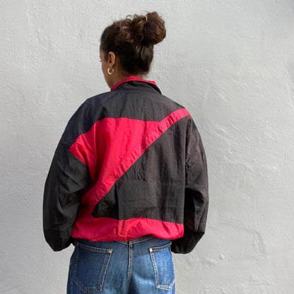 Red/Black Reebok Windbreaker back 