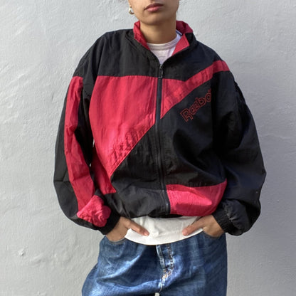 Red/Black Reebok Windbreaker side