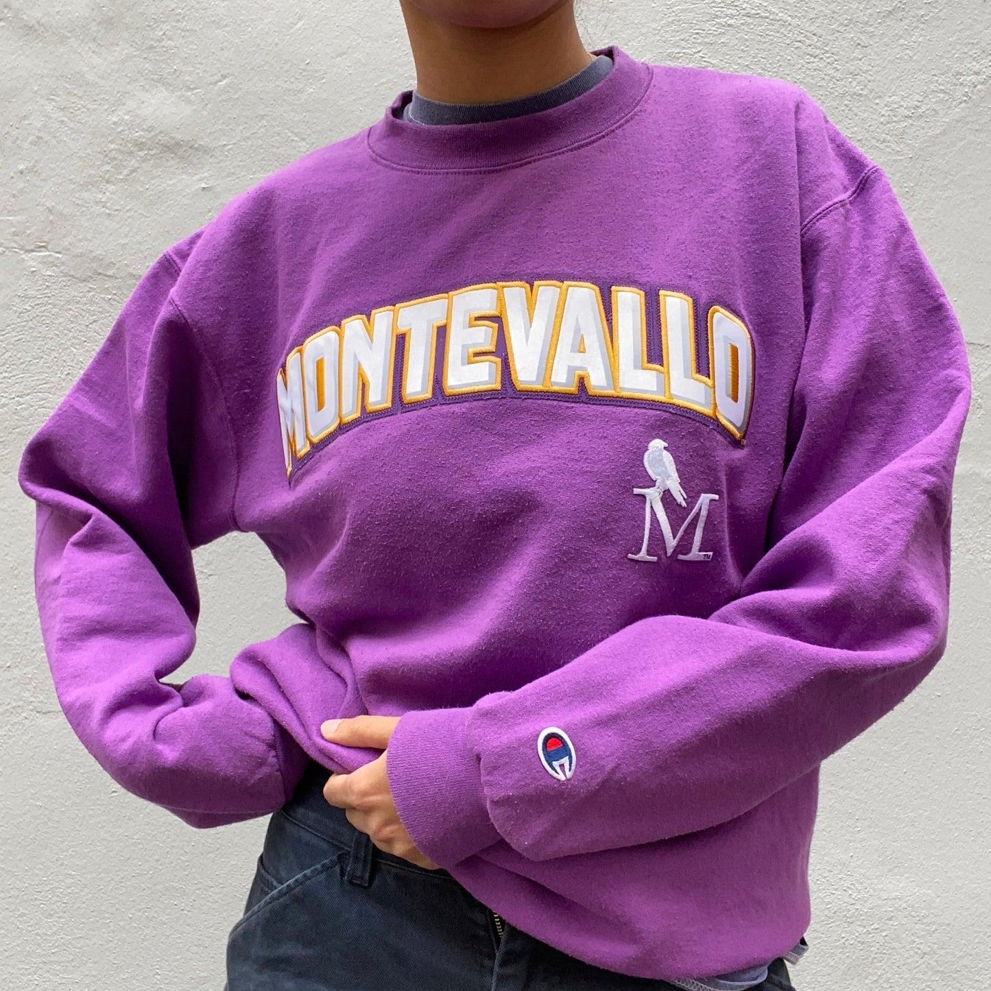 Vintage College Purple Sweatshirt front