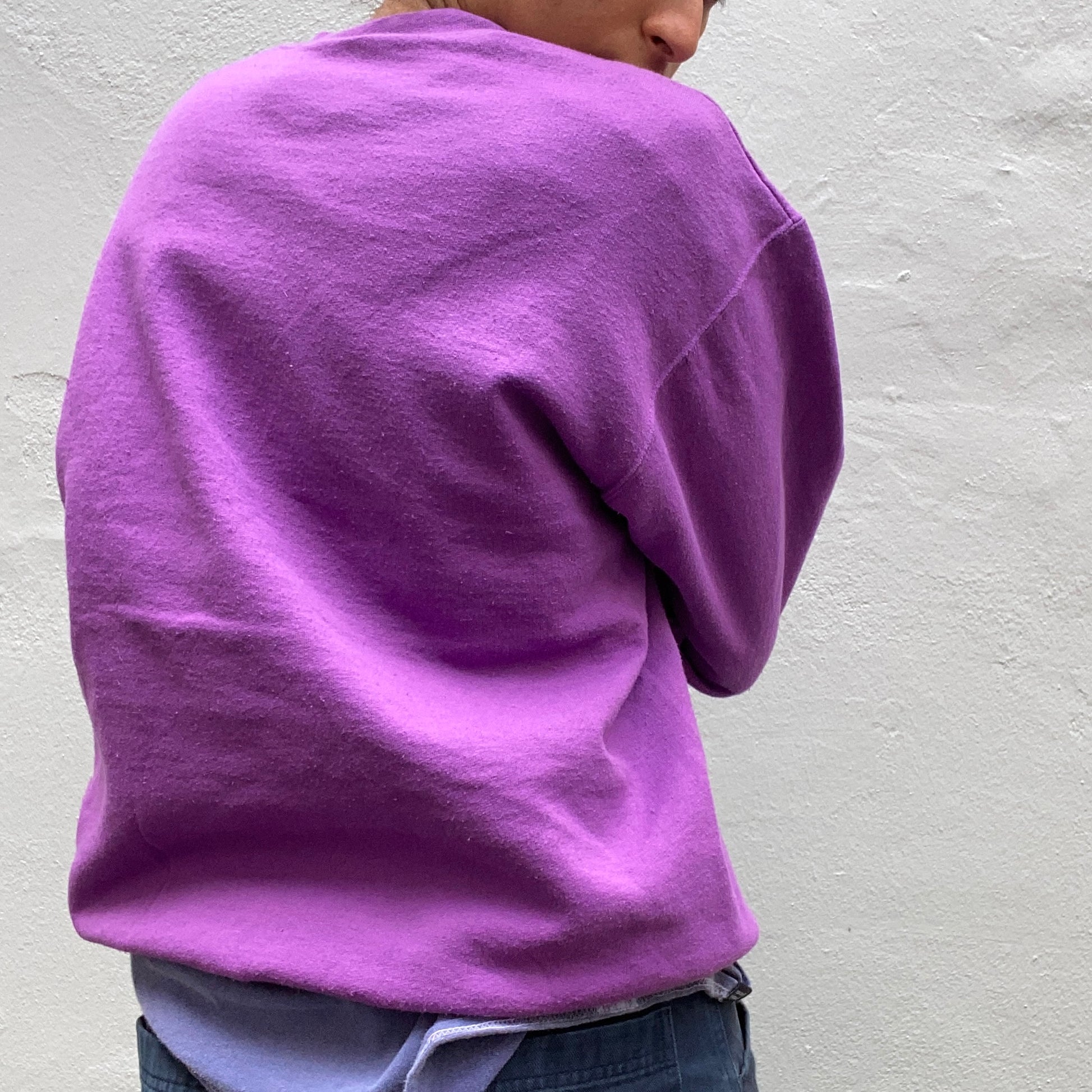 Vintage College Purple Sweatshirt back