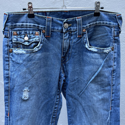 Vintage True Religion bootcut pants detail front