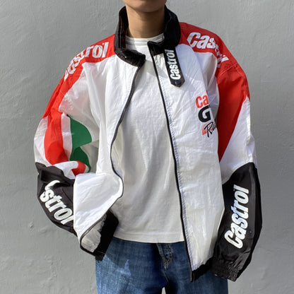 90s Castrol Windbreaker front open