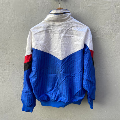 90s White/Blue Asics Windbreaker