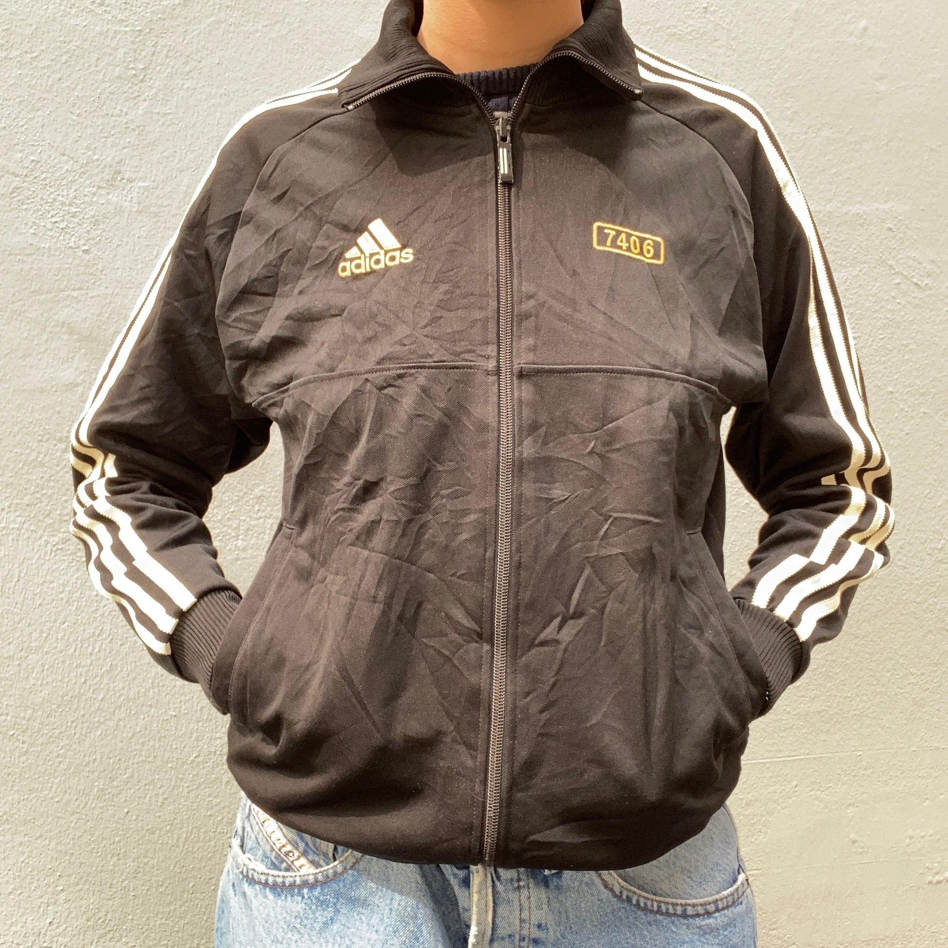 Adidas Black Track Suit front