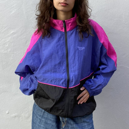 Blue/Purple Reebok Windbreaker front