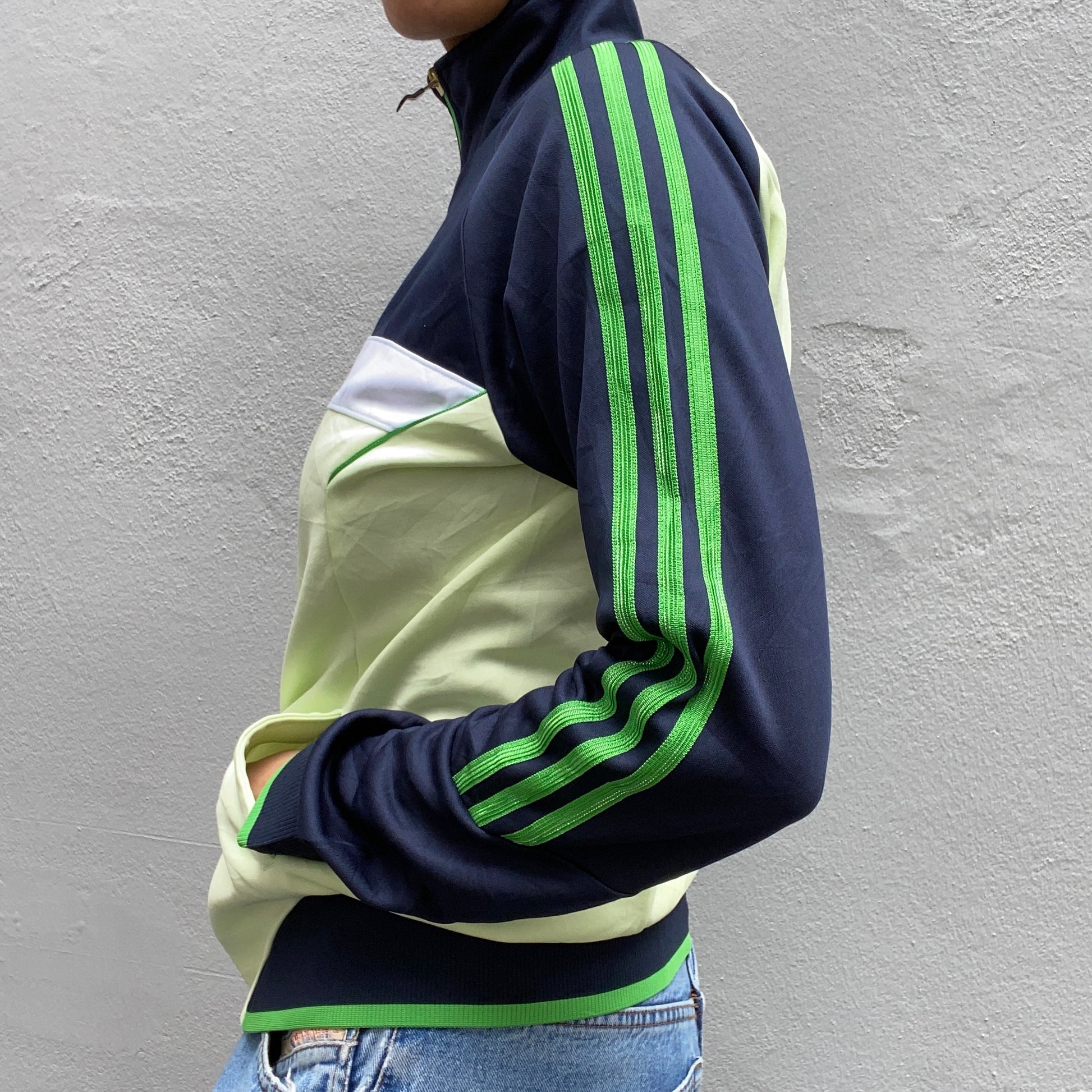 Japanese Green Adidas Black Track Suit side