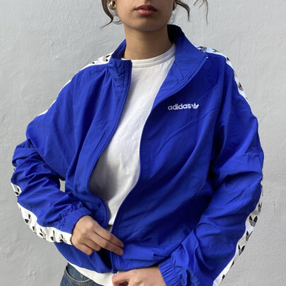 Blue Adidas Windbreaker front