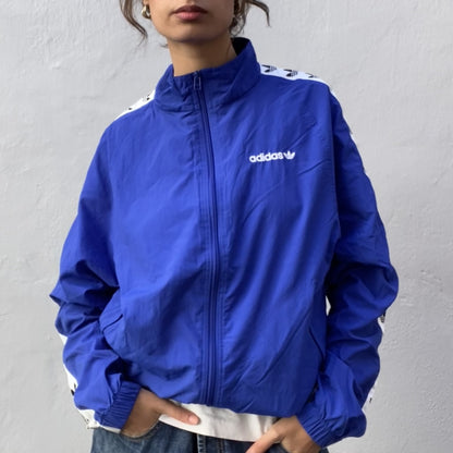 Blue Adidas Windbreaker front