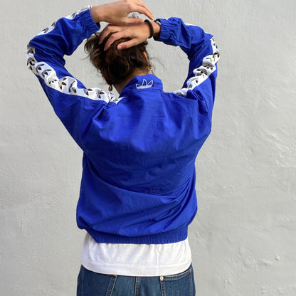 Blue Adidas Windbreaker back